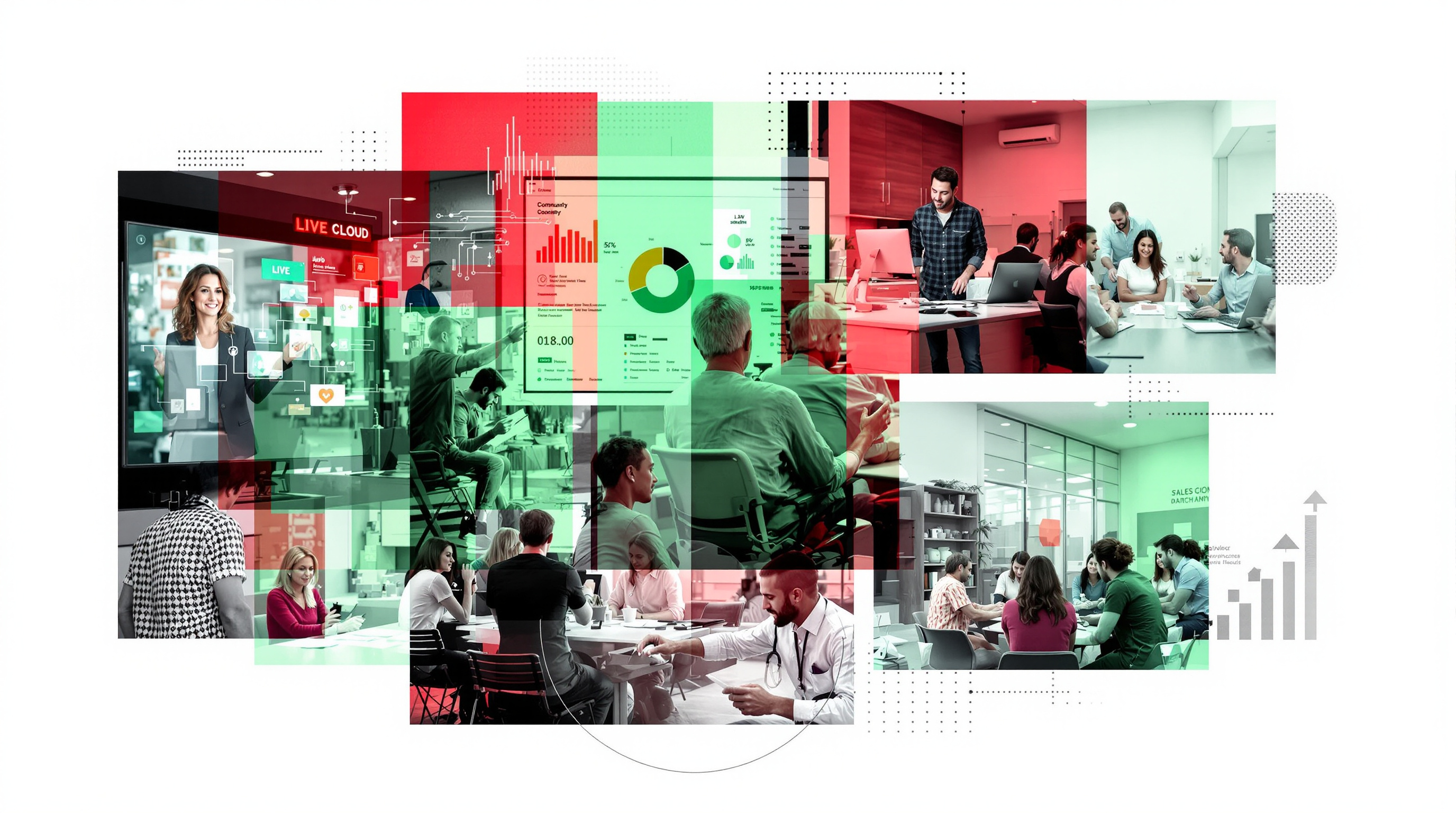 Industrias atendidas por AMO Growth: aceleradoras, SaaS, cuidado, ventas y salud